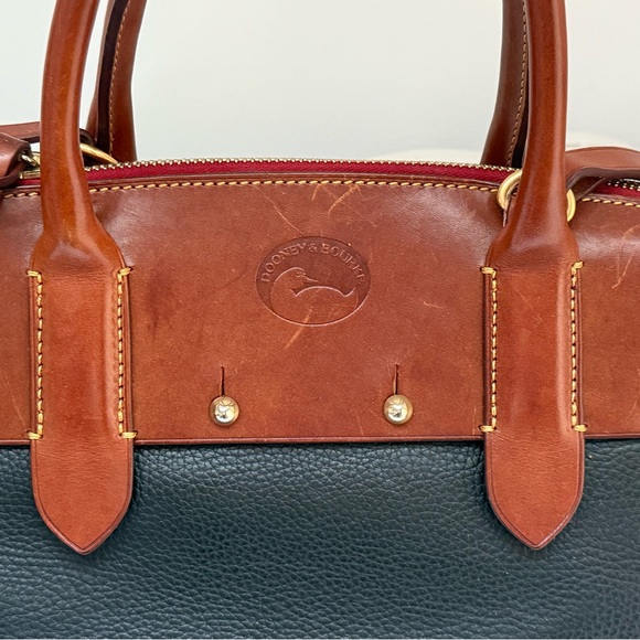 Dooney & Bourke Black and Brown Leather Satchel Wilson - Picture 6 of 9